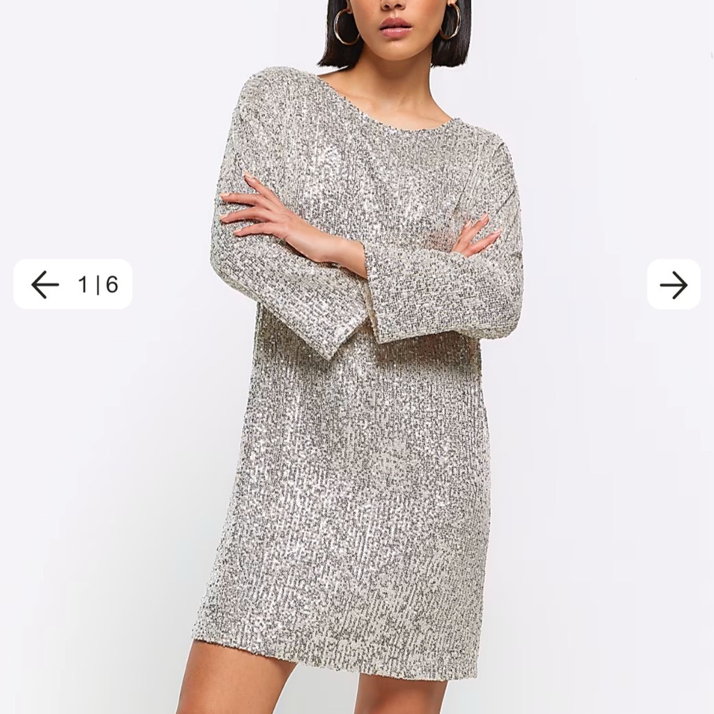 Silver Sequin Dress